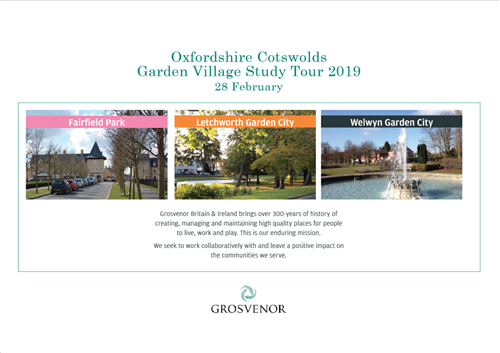 Study Tour Booklet - Fairfield Park, Letchworth Garden City & Welwyn Garden City